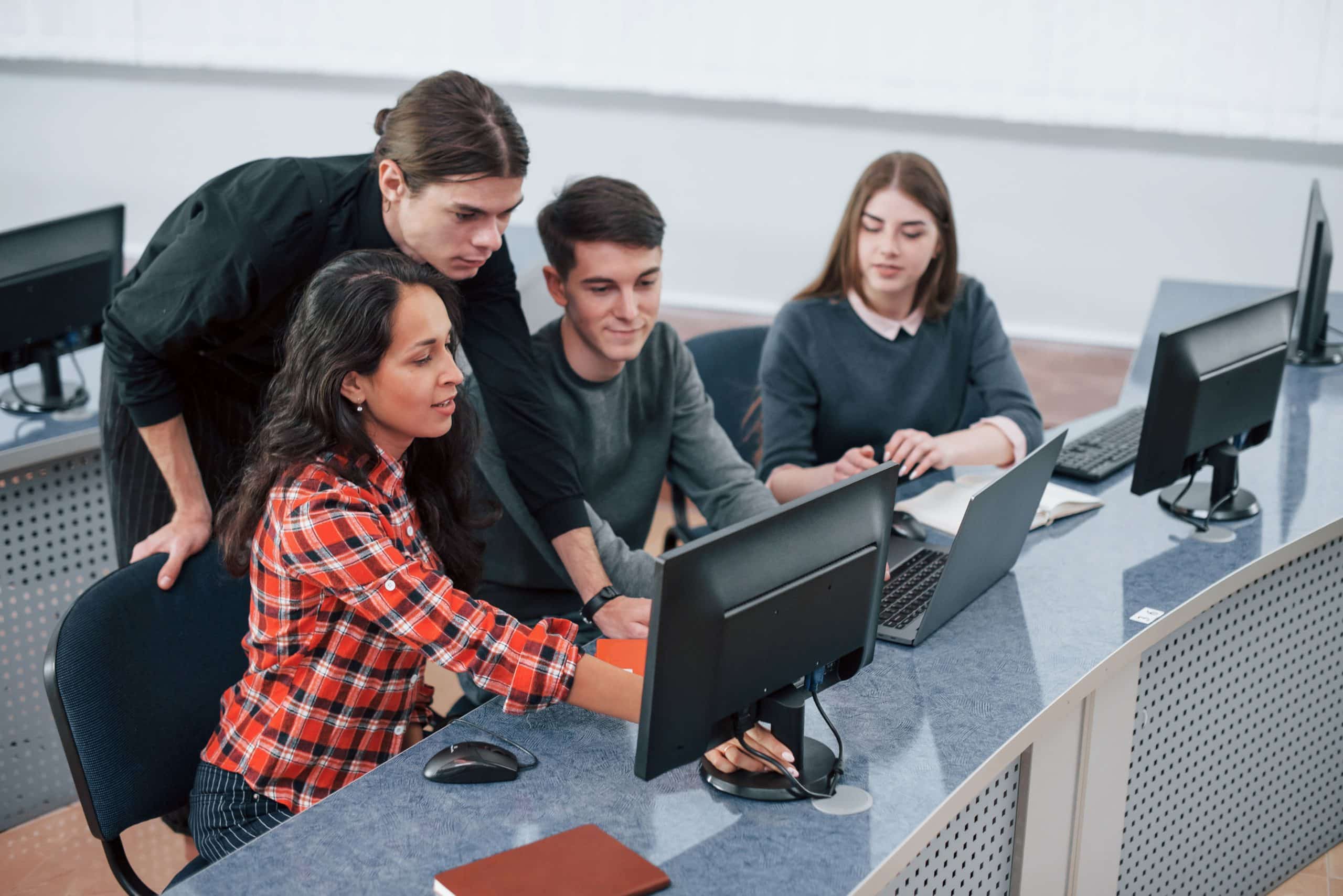 Look This Group Young People Casual Clothes Working Modern Office 1 Scaled